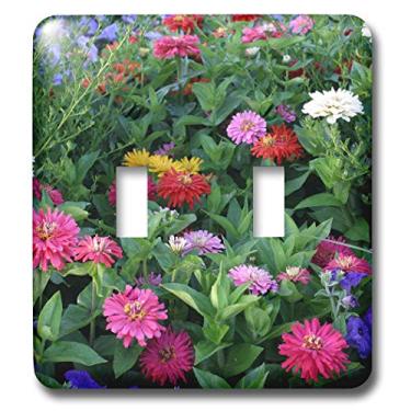 Imagem de 3dRose Interruptor duplo Zinnias lsp_3145_2
