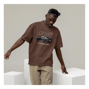 Imagem de Camiseta Techmalhas Oversized Longline Leve Macia Masculina-Masculino