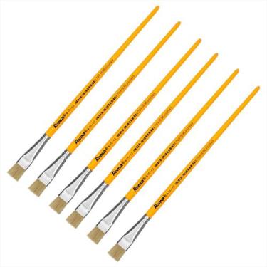 Imagem de Pincel Escolar Para Pintura Artesanato Escola N12 Kit C/ 6 Un - Roma