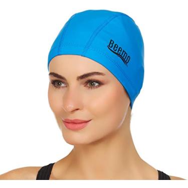 Imagem de Beemo Touca de natação infantil masculina ou feminina azul royal