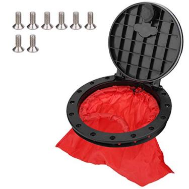 Imagem de Tampa das escotilhas do caiaque, tampa redonda impermeável leve e portátil das escotilhas, placa plástica da inspeção da plataforma para o barco marinho (8 Inch)