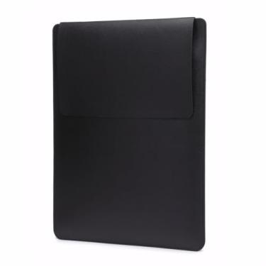 Imagem de Bolsa fina para laptop – capa de pasta de couro PU, compatível com notebook de 15 a 16 polegadas