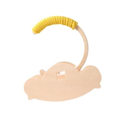 Imagem de IEUDNS Suporte de madeira para pássaros, suporte de mesa para playground de papagaios, brinquedo de exercício em pé para treinamento de periquitos periquitos, Amarelo