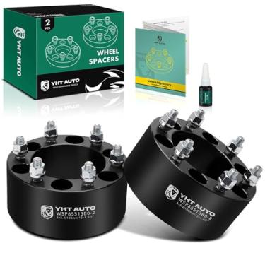 Imagem de YHTAUTO Espaçadores de roda de 15 x 14 cm 7,6 cm para Tacoma, Tundra, 4Runner, Colorado, Ranger, Sequoia, GX460, Sedona, H3, Canyon, SLX Espaçadores de pneu com pinos de grau M12 x 1,5 e 12,9, furo do cubo de 108 mm, 2 peças