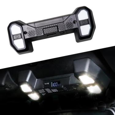 Imagem de RERPRO Luz de leitura de teto do banco dianteiro compatível com Jeep Wrangler JK 2/4 2012-2018 acessórios de porta 2/4 lâmpada de teto, branco 5980K 24 LEDs