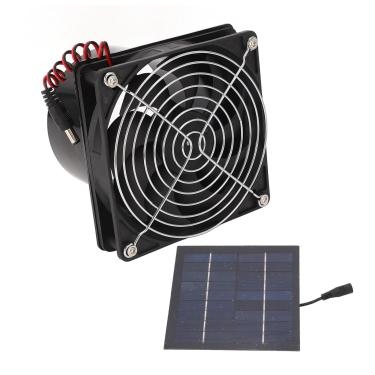 Imagem de Fafeicy Solar Exaustor de Exaustão 50W Kit de Ventilador de Painel Solar Com 3000 Rpm de Alta Velocidade para a Casa de Estimação de Estufa de Estufa de 5 a 12V Tensão