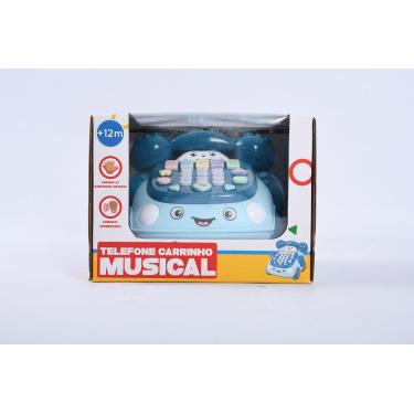 Imagem de Carrinho Telefone Musical - Azul HONGYAO