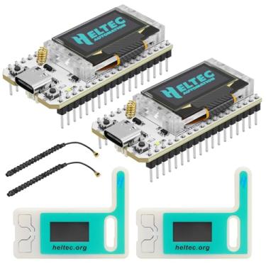 Imagem de MakerFocus 2 Unidades Placa De Desenvolvimento Esp32 Sx1262 863 928Mhz Lorawan Wifi Bluetooth Dual Core 240Mhz Integrado Cp2102 Com Display Oled De 0,96 "E Antena Para Cenas Inteligentes Arduino Nodem