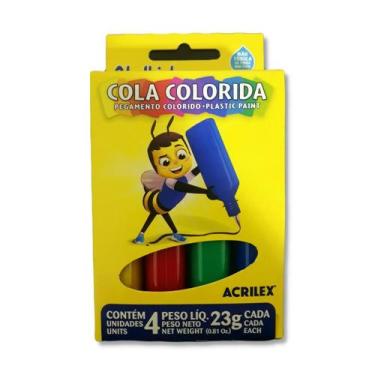 Imagem de Cola colorida Acrilex com 4 unidades de 23g