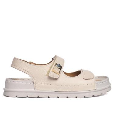 Imagem de Sandália Feminina Pegada Couro Levitech Burnished Bege, Bege, 37
