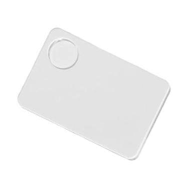 Imagem de KiBcsLic Paleta de maquiagem Bandeja de mistura de maquiagem Fácil de usar Sombra Portátil Compacto Artistas Salão de beleza Pigmento Paleta de manicure, Retângulo 10cmx15cm