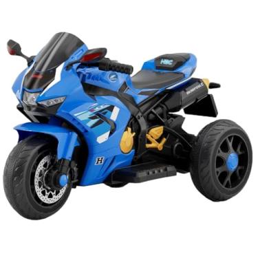 Imagem de Bang Toys - Moto Elétrica Infantil Edge Titan 12V - com Luzes de LED, Sons, Entrada USB/MP3, Bluetooth e Acelerador no Pedal - Suporta até 25kg - Cor Azul