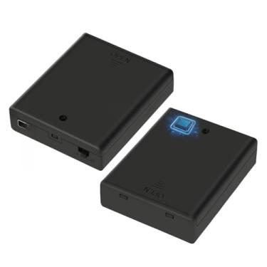 Imagem de Lenink Pacote de bateria USB para luzes de LED com regulador de 5 V, 2 unidades de fonte de alimentação USB alimentada por bateria, 4 pilhas AA adaptador conversor para 5V USB Fairy Strip Lights, uso