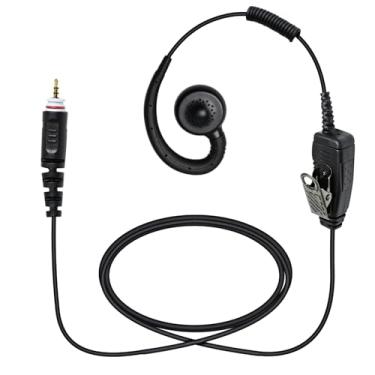Imagem de Fone de ouvido giratório de pino único de 2,5 mm, 1 fio de microfone Ptt em linha, em forma de C, rádio bidirecional, fone de ouvido, microfone, fone de ouvido para Motorola clp 1010e 1080e clp1010e