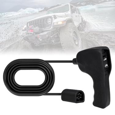 Imagem de Substituição do controle remoto do guincho de caminhão 83665 para WARN M8000 M12000 VR12000 Zeon 10S - Compatível com Ford Dodge Ram Power Wagon - Controle portátil com cabo em forma de D de 3,6 m e