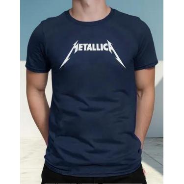 Imagem de Camiseta Camisa Algodão Adulto Feminina Masculina Banda Metallica Rock