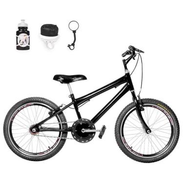 Imagem de Bicicleta Infantil Masculina Aro 20 Aero + Kit Passeio Preta