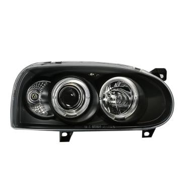 Imagem de Azoeparts 1 lâmpada de farol fumê Angel Eyes para VW Golf MK3 1991-1997 (lado direito do passageiro)