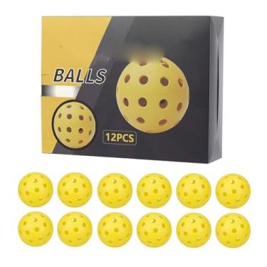 Imagem de Diydeg Bolas Esportivas de Vários Furos de Material PE, Tamanho Padrão de 74 Mm para Jogos Internos e Externos, Com Resistência Ao Reduzida e Atrito Aprimorado, Aprovadas Pela USAPA (Amarela)