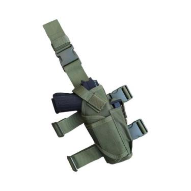 Imagem de Coldre de arma de coxa de pistola tática Molle, coldre de perna caída,