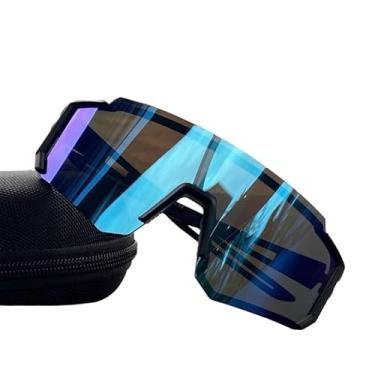 Imagem de Óculos De Sol Esportivos À Prova De Vento Para Ciclismo, Esqui, Direção(Azul Escuro)