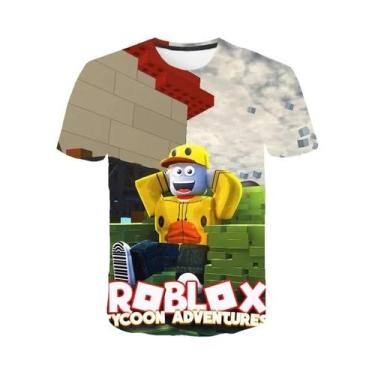 Imagem de Camiseta 3D Impressa Roblox Para Meninos, Manga Curta, Casual, Estilo 