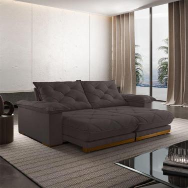 Imagem de Sofá Retrátil Marrocos 2,10m 03 Lugares Molas Ensacadas Txr Marrom