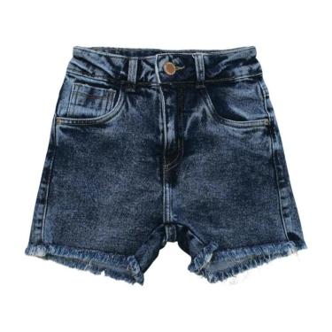 Imagem de Shorts Jeans Infantil Com Barra Desfiada 3756 - Frommer-Feminino
