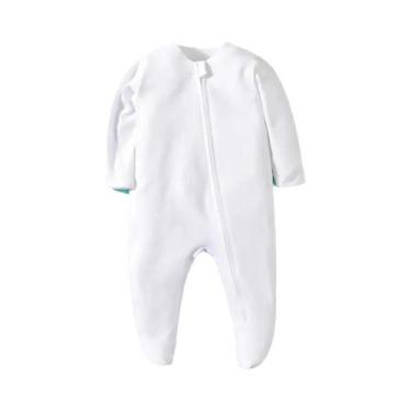 Imagem de Pijamas De Inverno Unissex Em Algodão Com Zíper E Mangas Longas Para B