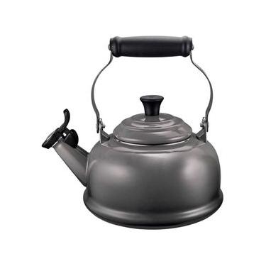 Imagem de CHALEIRA LE CREUSET TRADICIONAL 1,6L COM APITO EM AÇO ESMALTADO CINZA FLINT 40104014440000