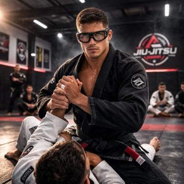 Imagem de Óculos proteção adulto black p/ lutas e esportes aceita grau - AURORA