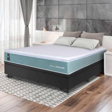 Imagem de Cama Box Baú Lagos Molas Ensacadas Casal 138x188 King House