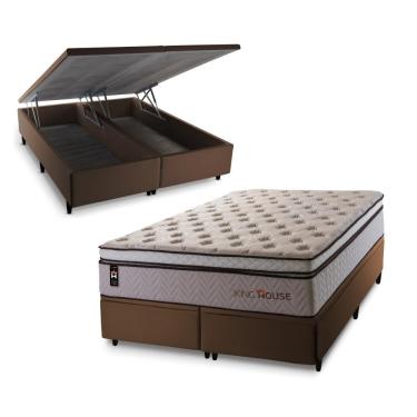 Imagem de Cama Box Baú Liverpool C/ Molas Ensacadas 193x203 King House