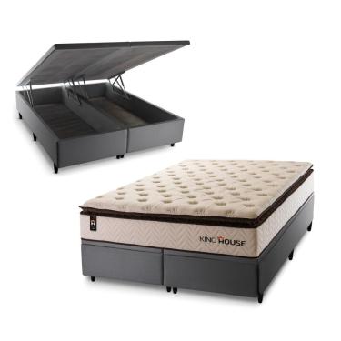 Imagem de Cama Box Baú Quartzo com Molas Ensacadas 193x203 King House