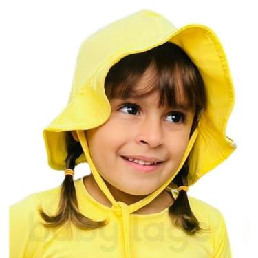 Imagem de Chapéu de praia piscina proteção uv infantil bebê Amarelo - Baby Lage,