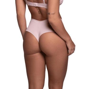 Imagem de Calcinha Fio Dental Alta Lateral Microfibra Liebe - 201702, Bege, P