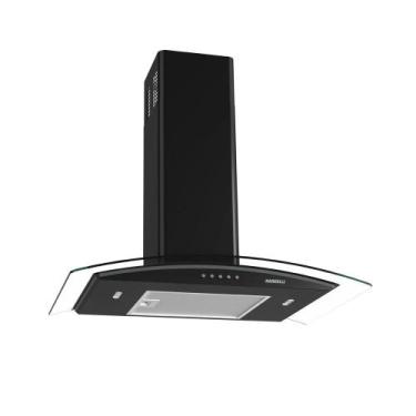 Imagem de Coifa Nardelli de Parede Clean Vidro Curvo Black 70cm, Preto, 220V