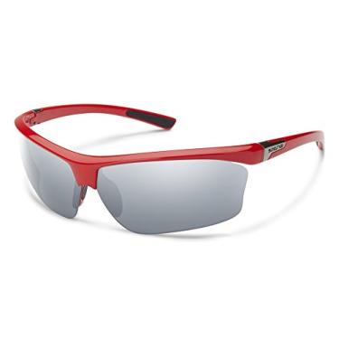 Imagem de Suncloud Óculos de sol Roadmap, armação vermelha/lente espelhada prata de policarbonato, tamanho único
