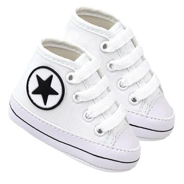 Imagem de Tênis Bebê Cano Alto Star Branco (P/M/G/GG) - Baby Soffete