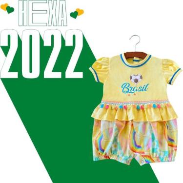 Imagem de Macacão Macaquinho Para Bebê Brasil Copa Do Mundo - Magna Baby