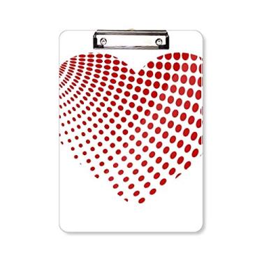 Imagem de Red Radiate Dots Prancheta Dia dos Namorados pasta bloco de notas placa de apoio A4
