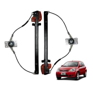 Imagem de Par Maquina Vidro Manual mecanica Ford Ka 1996 a 2013 2 port - Zinni G