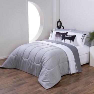 Imagem de Kit Edredom Colorful Casal Queen Dupla Face em Linho e Tecido Hipercal