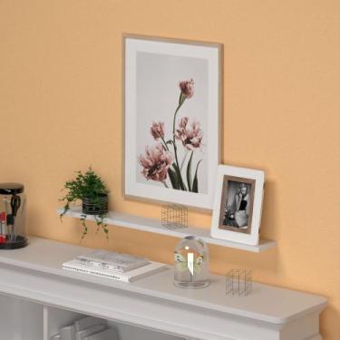 Imagem de Prateleira Única Reta Suporte Decorativo 1m x 20cm MDF 15mm Sala Quart
