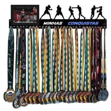 Imagem de Porta Medalhas Personalizado Boxe Masculino Porta Retrato - QUADRO DE 