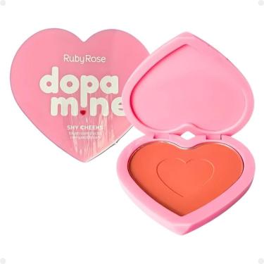 Imagem de Blush Compacto Ruby Rose Dopamine Shy Cheeks Coral Affair Hb-F1002-4