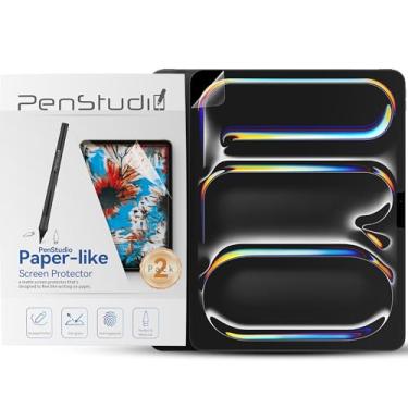 Imagem de Penstudio Protetor de tela com toque de papel para iPad Pro M4 de 13 polegadas, filme PET fosco antirreflexo para desenho e anotações, textura semelhante a papel, anti-impressão digital, resposta