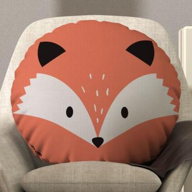 Imagem de Almofada Redonda Avulsa Cheia Infantil Bichinhos 45cm x 45cm - Enchime