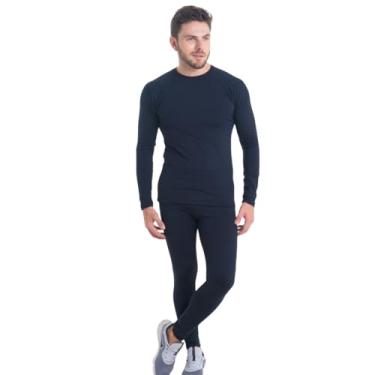 Imagem de Conjunto Camiseta e Calça Segunda Pele Proteção UV50+ Fitness Academia (M, Preto)