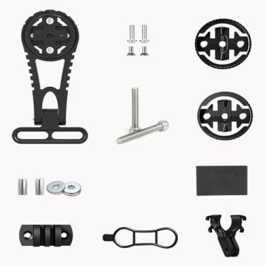 Imagem de KiBcsLic Suporte frontal para ciclocomputador, suporte de extensão para bicicleta de estrada, universal multifuncional para velocímetro.